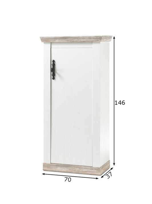 Spinta Florenz, 70 x 37 x 146 cm, baltoji pušis / pušis