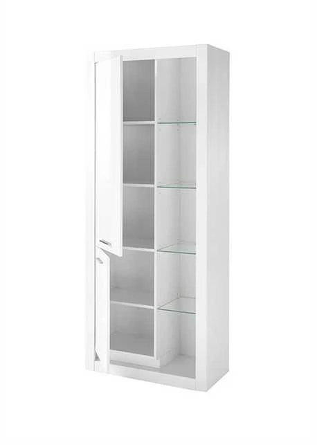 Spinta Meran, 80 x 37 x 195 cm, baltas blizgus