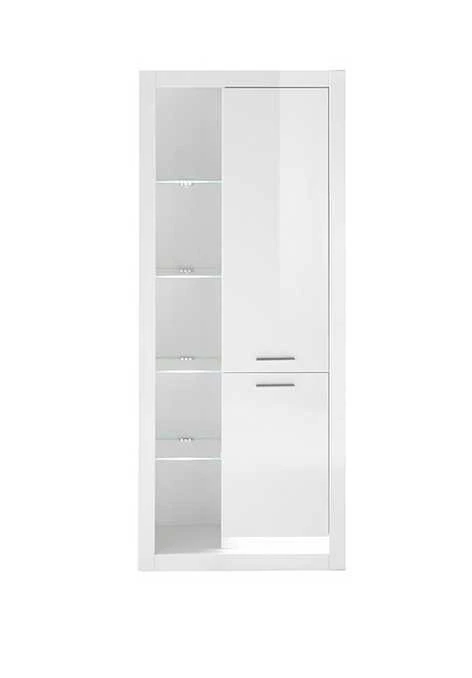 Spinta Meran, 80 x 37 x 195 cm, baltas blizgus