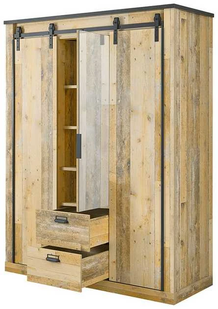 Spinta Sherwood, 162 x 63 x 209 cm, ruda / pilka