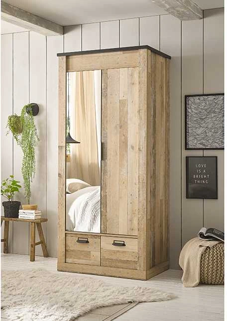 Spinta Sherwood, 93 x 63 x 209 cm, ruda / pilka