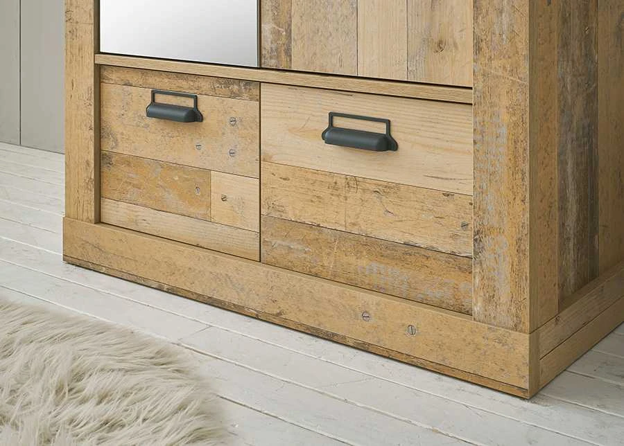 Spinta Sherwood, 93 x 63 x 209 cm, ruda / pilka