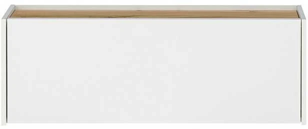 Spinta-sekretorius City, 100 x 30 x 35 cm, balta / ąžuolas