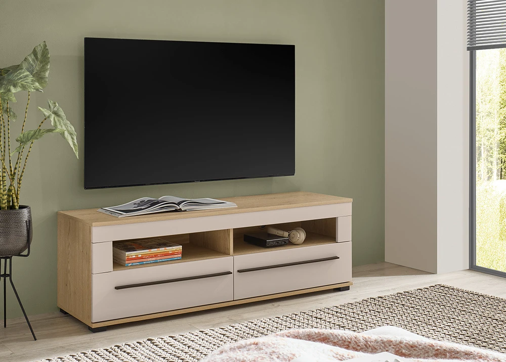 TV spintelė Cantara, bežas / ąžuolas