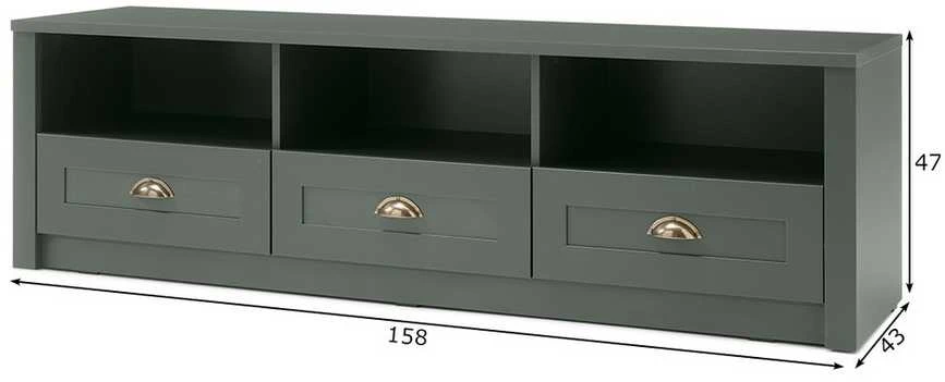TV staliukas TV stovas Ascot, 158 cm, tamsiai žalia