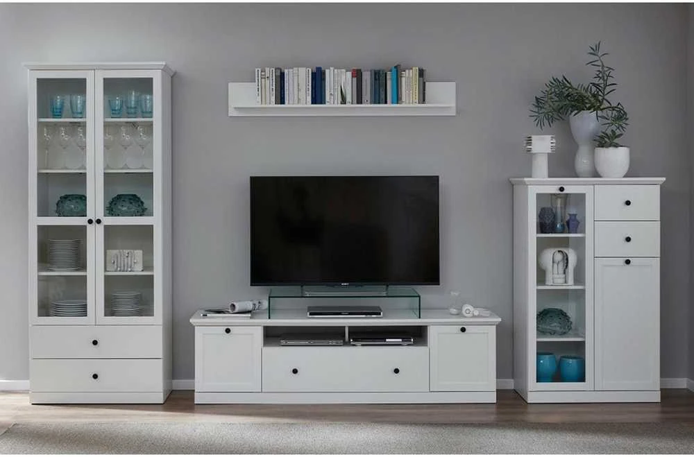 TV staliukas Baxter, 177 x 41 x 49 cm, balta