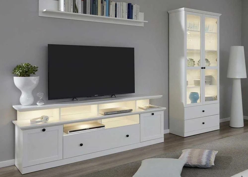 TV staliukas Baxter, 177 x 41 x 65 cm, balta