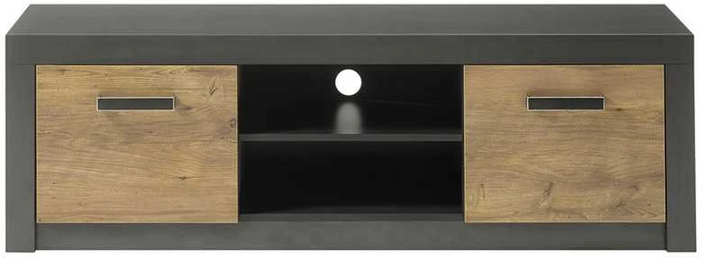 TV staliukas Brügge, 153 x 42 x 49 cm, kaštonas / pilka