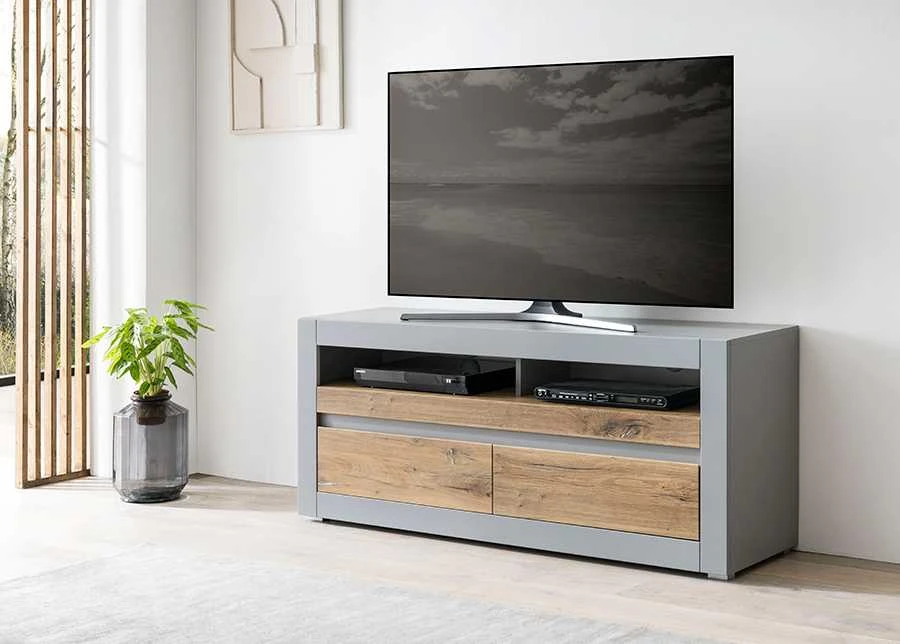 TV staliukas TV stovas Casablanca, 150 cm, ąžuolinė/matinė pilka
