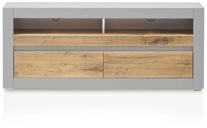 TV staliukas TV stovas Casablanca, 150 cm, ąžuolinė/matinė pilka