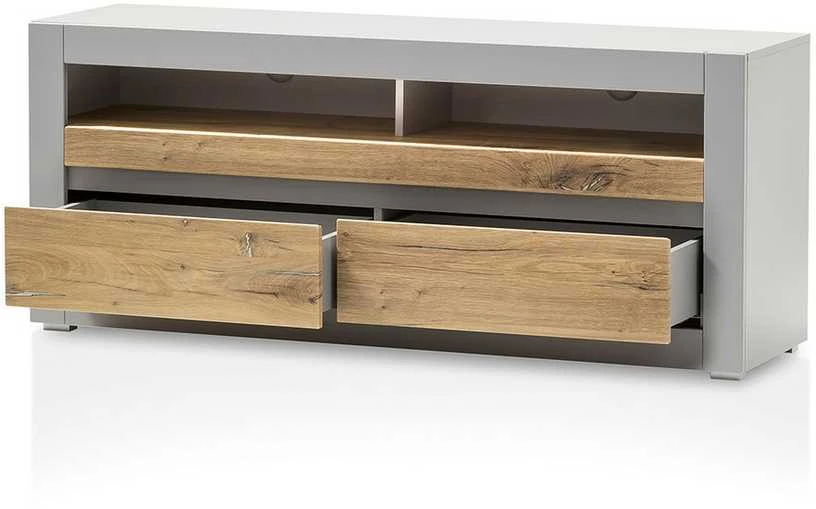 TV staliukas TV stovas Casablanca, 150 cm, ąžuolinė/matinė pilka