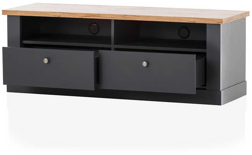 TV staliukas Catania, 135 x 45 x 51 cm, ąžuolinė / antracitas