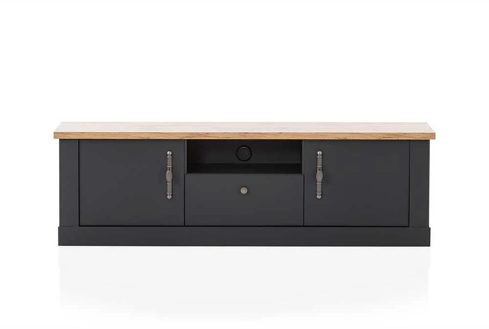 TV staliukas Catania, 158 x 45 x 51 cm, ąžuolinė / antracitas