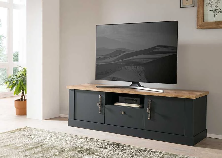 TV staliukas Catania, 158 x 45 x 51 cm, ąžuolinė / antracitas