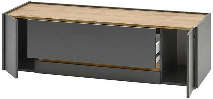 TV staliukas TV stovas City, 140 cm, antracitas/ąžuolinė