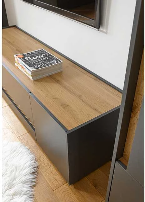 TV staliukas TV stovas City, 140 cm, antracitas/ąžuolinė
