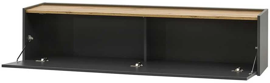 TV staliukas City, 150 x 30 x 35 cm, antracitas / ąžuolinė