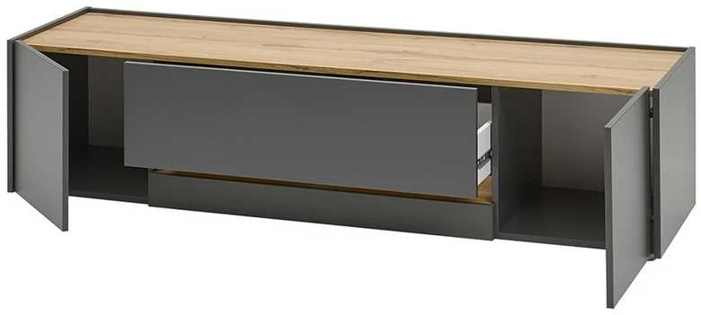 TV staliukas City, 170 x 45 x 42 cm, antracitas / ąžuolinė