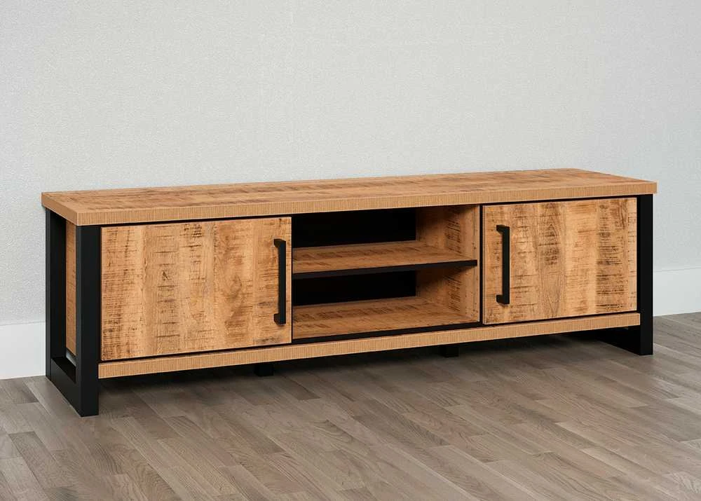TV staliukas Enna, 166 x 45 x 50 cm, mango / juoda