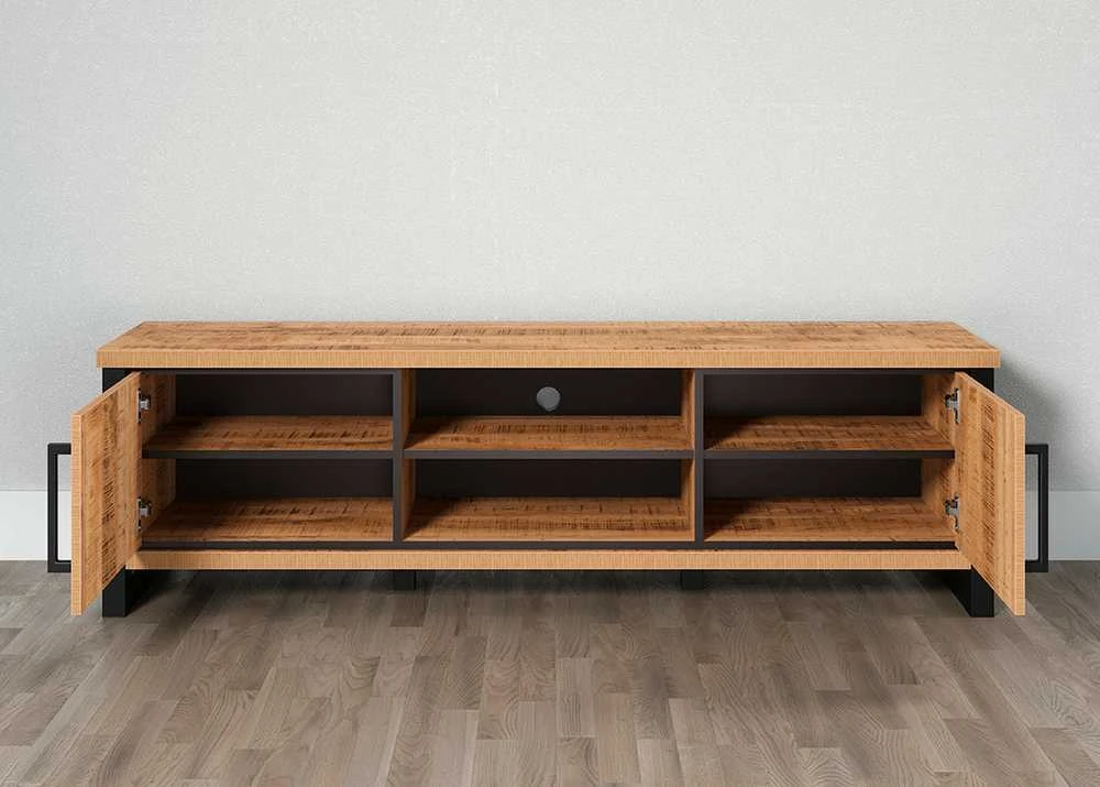 TV staliukas Enna, 166 x 45 x 50 cm, mango / juoda