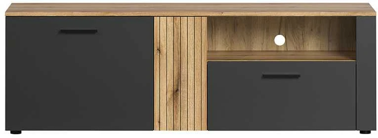 TV staliukas Esteban, 150 x 42 x 50 cm, antracitas / ąžuolas