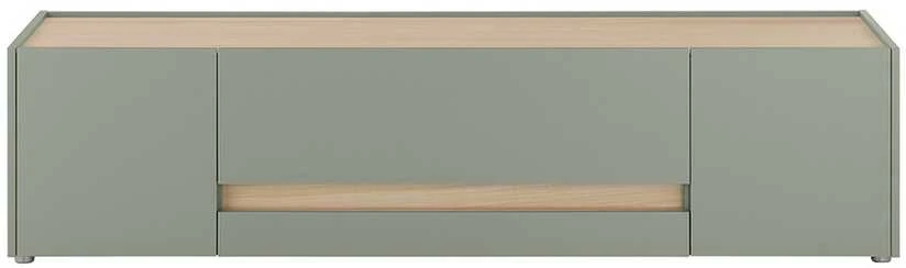 TV staliukas City, 170 x 45 x 42 cm, tamsiai žalia / ąžuolas