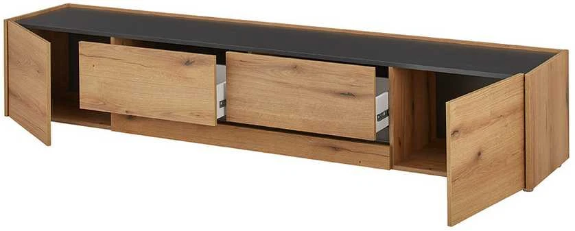 TV staliukas TV stovas Imv City, 224 cm, ažuolinė/antracitasv