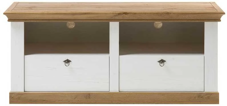 TV staliukas Landhaus, 152 x 52 x 64 cm, baltoji pušis / ąžuolas