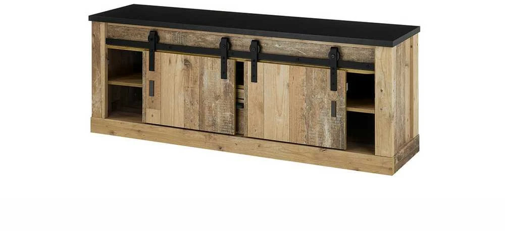 TV staliukas Sherwood, 162 x 38 x 61 cm, ruda / pilka