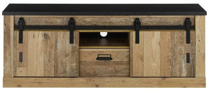TV staliukas Sherwood, 162 x 38 x 61 cm, ruda / pilka