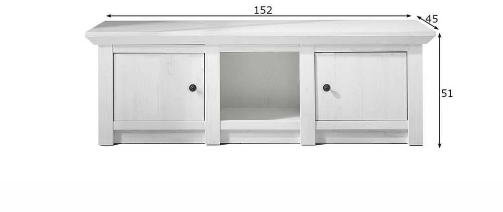 TV staliukas Westerland, 152 x 45 x 51 cm , baltoji pušis