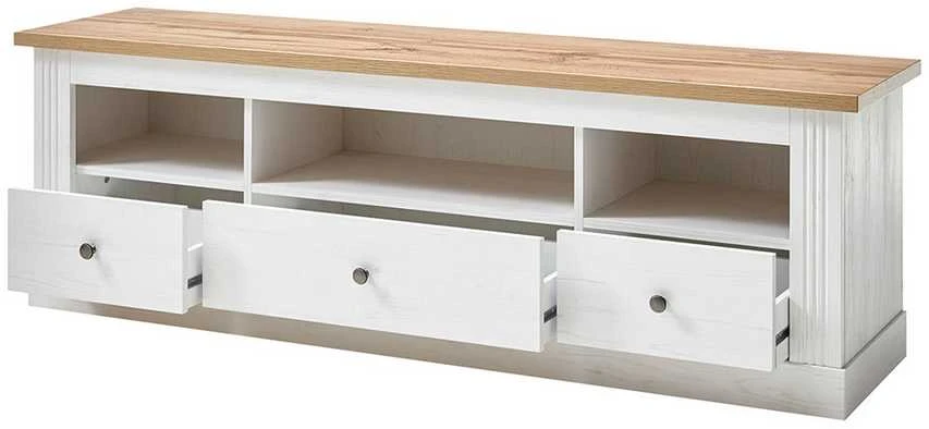 TV staliukas TV stovas Imv Westminster, 162 cm, balta/ąžuolinė