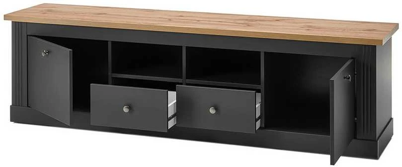TV staliukas TV stovas Imv Westminster, 180 cm, tamsiai pilka/ąžuolinė