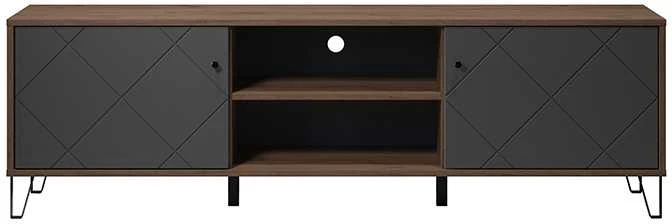 TV staliukas Montez, 183 x 40 x 56 cm, ąžuolas / pilka