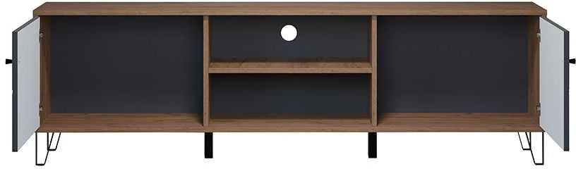 TV staliukas Montez, 183 x 40 x 56 cm, ąžuolas / pilka