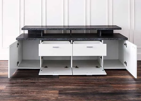 TV staliukas Mood, 180 x 47 x 65 cm, balta