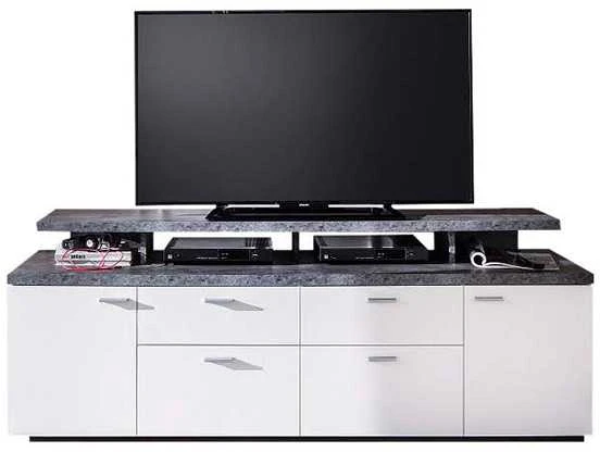 TV staliukas Mood, 180 x 47 x 65 cm, balta