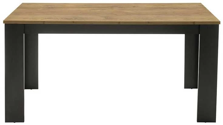 Valgomojo stalas Brügge, 158 x 90 x 77 cm, kaštonas / pilka
