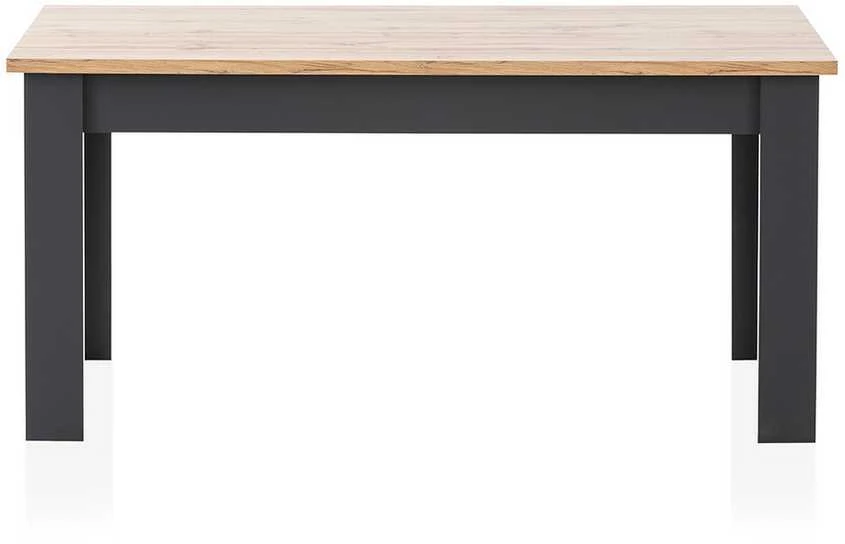 Valgomojo stalas Catania, 160 x 90 x 76 cm, ąžuolinė / antracitas