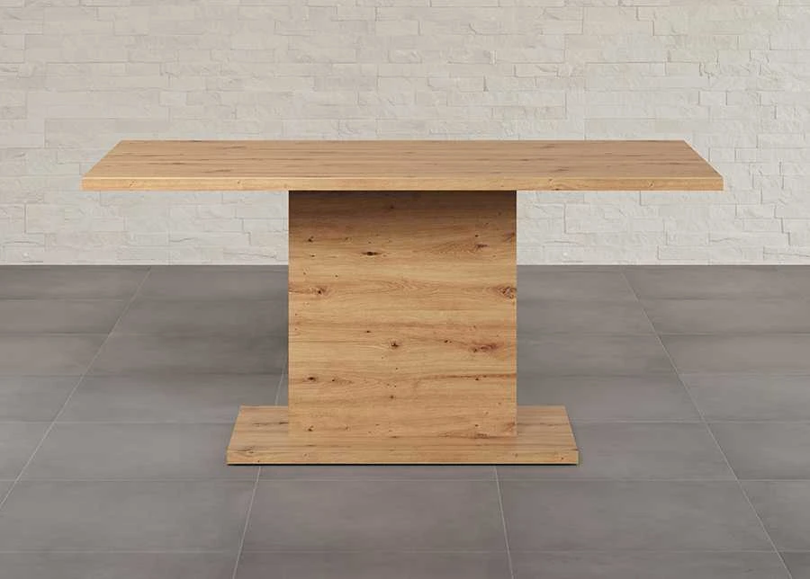 Valgomojo stalas Follow, 160 x 80 x 76 cm, ąžuolas / pilka