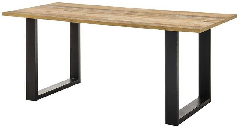 Valgomojo stalas Sherwood, 180 x 80 x 76 cm, ruda / pilka