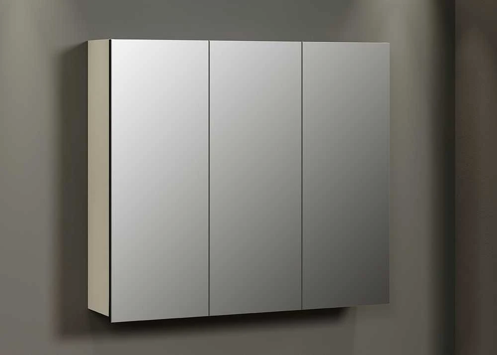 Veidrodinė spintelė Pure Bliss, 90 x 20 x 80 cm, šviesiai pilka