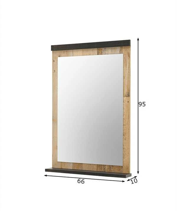 Veidrodis Sherwood, 66 x 10 x 95 cm, ruda / pilka