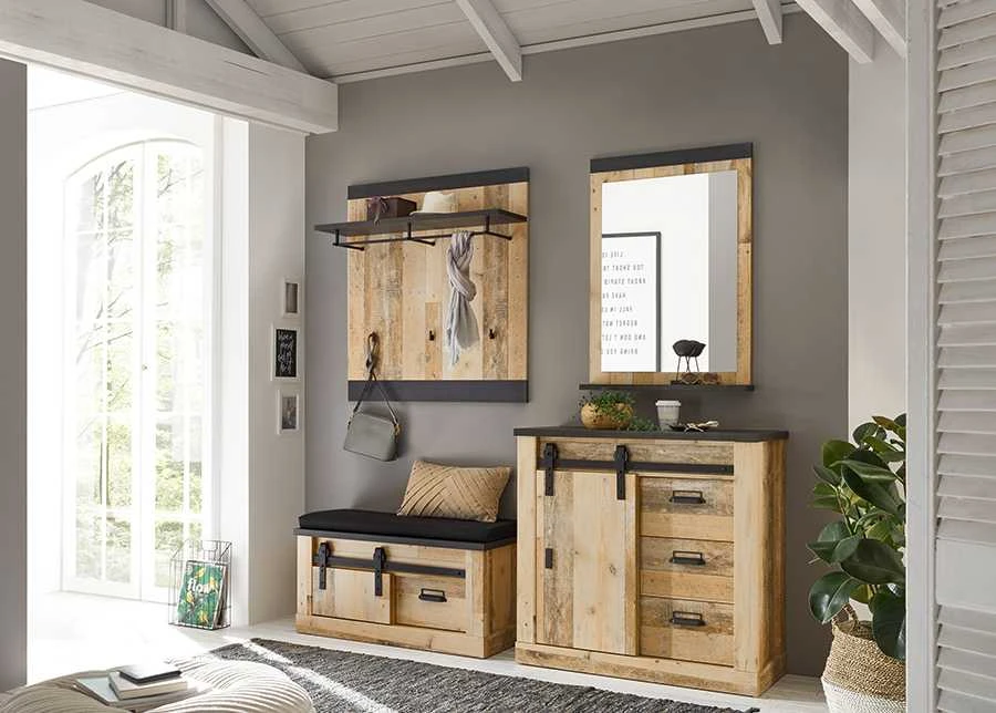 Veidrodis Sherwood, 66 x 10 x 95 cm, ruda / pilka