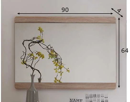 Veidrodis Malea, 90 x 4 x 64 cm, ąžuolas
