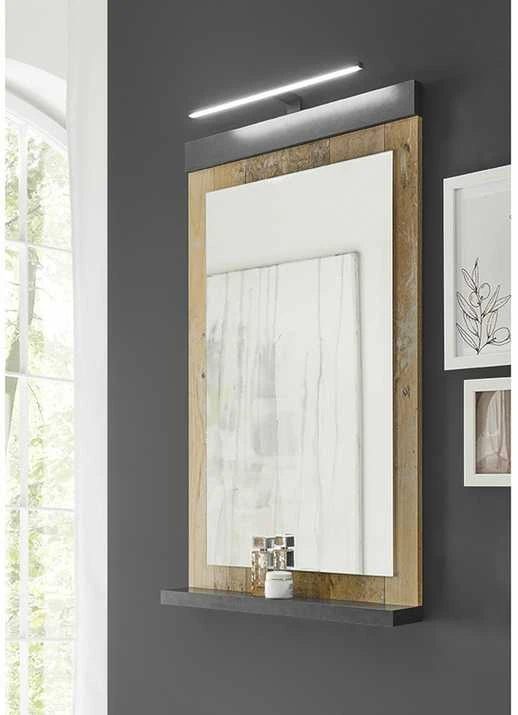 Veidrodis Sherwood, 56 x 10 x 100 cm, ruda / pilka