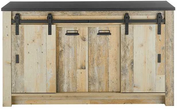 Virtuvės spintelė Sherwood, 161 x 64 x 93 cm, ruda / pilka