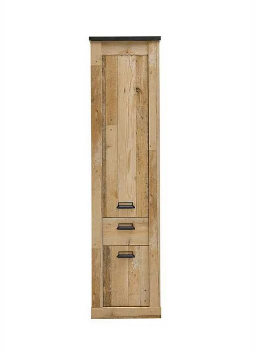 Spintelė Sherwood, 93 x 38 x 201 cm, ruda / pilka