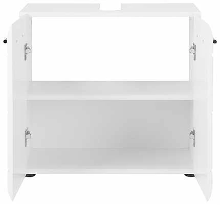 Vonios spintelė Skin, 60 x 31 x 182 cm, baltas blizgesys