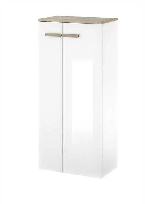 Vonios spintelė Solid, 51 x 30 x 115 cm, baltas blizgesys